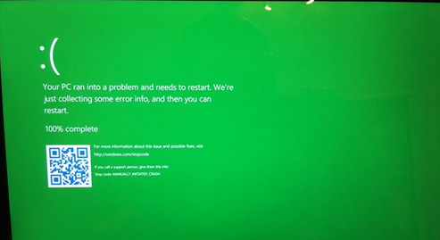 win10 build 15002出现绿屏死机怎么处理